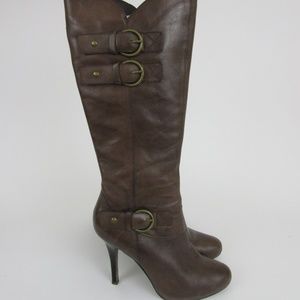Baker Womens Riding Boots Brown Leather Size 8.5 M